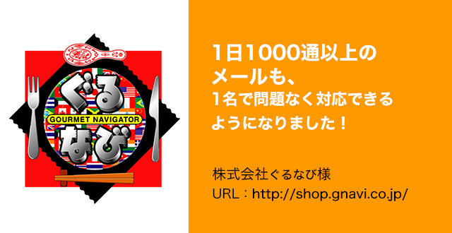 1日1000通以上のメールも、1名で問題なく対応できるようになりました！