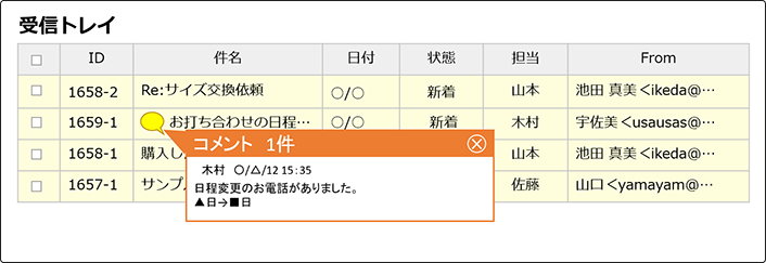 コメント機能