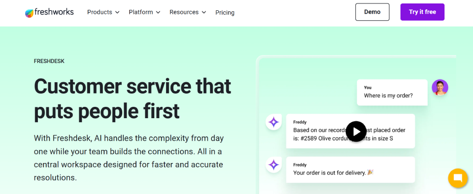 Freshdesk 公式Webサイト