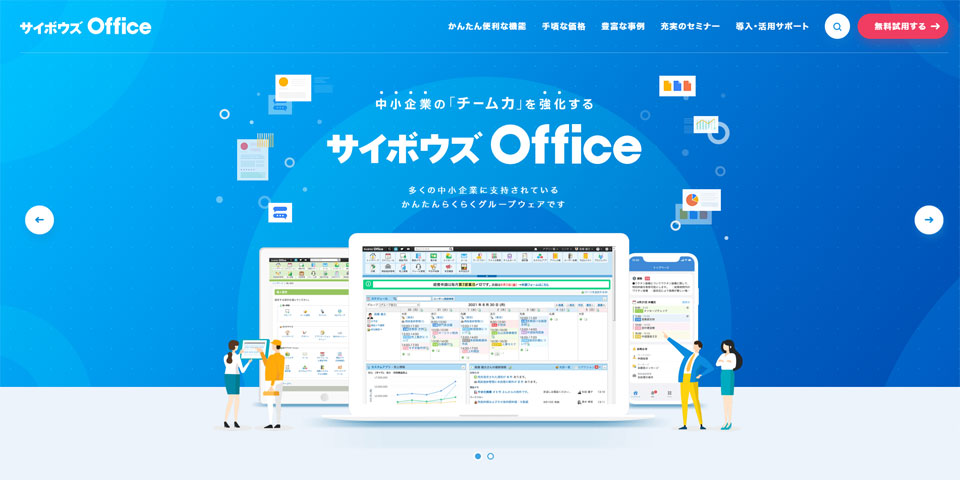 サイボウズofficeの製品サイトトップ