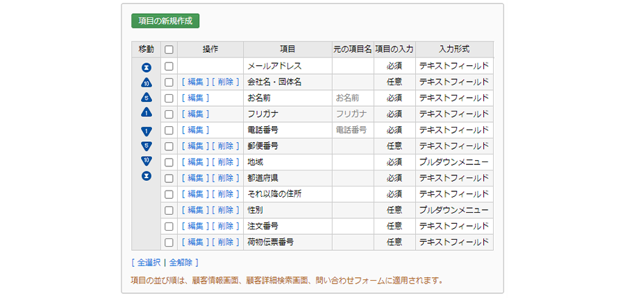 メールディーラー上で顧客情報を登録・管理し、メールや電話応対時などに利用可能