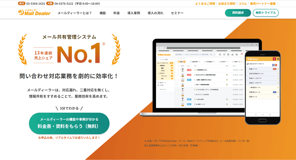 メールディーラーサイトイメージ