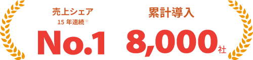 14年連続メール共有市場売上シェアNo.1